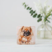 Eenvoudige moderne foto van het geheugen van het t vierkante visitekaartje (Staand voorkant)