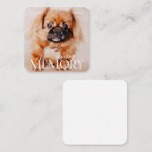 Eenvoudige moderne foto van het geheugen van het t vierkante visitekaartje (Voorkant / Achterkant)