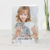 Eenvoudige moderne foto verjaardag groet kaart (Voorkant)