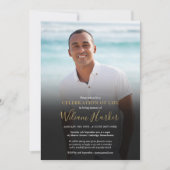 Eenvoudige moderne foto viering van het leven uitv kaart (Voorkant)