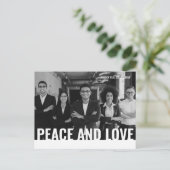 Eenvoudige, moderne foto voor vrede en liefde feestdagenkaart (Staand voorkant)