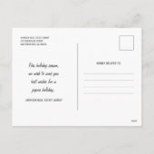 Eenvoudige, moderne foto voor vrede en liefde feestdagenkaart (Achterkant)