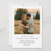 Eenvoudige Moderne Foto Zwart Wit Classic Wedding Kaart (Voorkant)