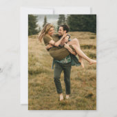 Eenvoudige Moderne Foto Zwart Wit Classic Wedding Kaart (Achterkant)