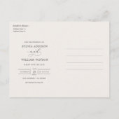 Eenvoudige, moderne fotobruiloft bespaart de datum uitnodiging briefkaart (Achterkant)