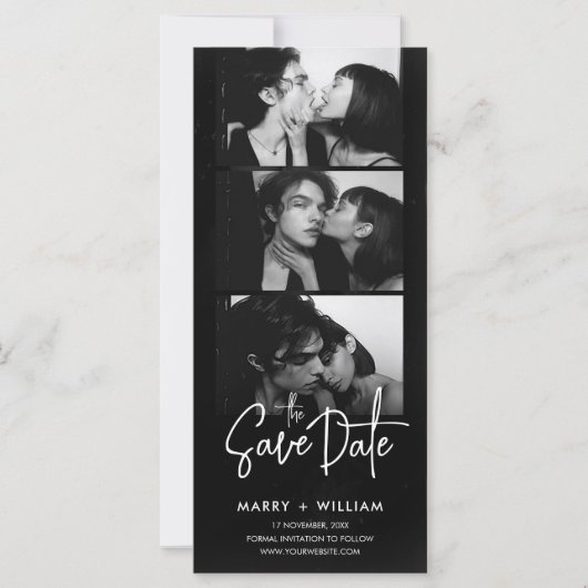 Eenvoudige moderne fotocabine slaat de datum uitno (Voorkant)