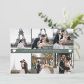 Eenvoudige moderne fotocollage bedankkaart (Staand voorkant)