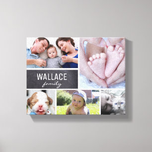 Eenvoudige, moderne fotocollage canvas afdruk