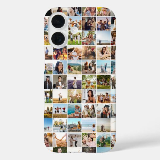 Eenvoudige moderne fotocollage Case-Mate iPhone case (Achterkant)