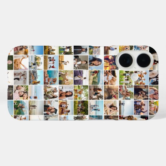 Eenvoudige moderne fotocollage Case-Mate iPhone case (Achterkant (horizontaal))