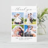 Eenvoudige moderne fotocollage gepersonaliseerde b bedankkaart (Staand voorkant)