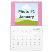 Eenvoudige moderne fotocollage minimalistisch op m kalender (Jan 2027)