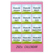 Eenvoudige moderne fotocollage minimalistisch op m kalender (Hoes)