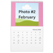 Eenvoudige moderne fotocollage minimalistisch op m kalender (Feb 2026)