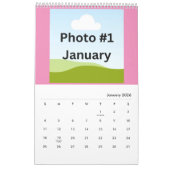 Eenvoudige moderne fotocollage minimalistisch op m kalender (Jan 2026)
