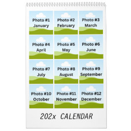 Eenvoudige moderne fotocollage minimalistisch op m kalender