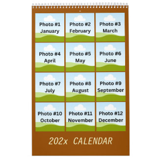 Eenvoudige moderne fotocollage minimalistisch op m kalender