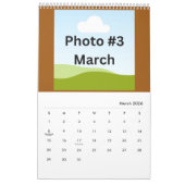 Eenvoudige moderne fotocollage minimalistisch op m kalender (Mar 2026)