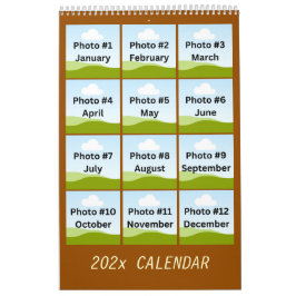 Eenvoudige moderne fotocollage minimalistisch op m kalender