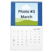 Eenvoudige moderne fotocollage minimalistisch op m kalender (Mar 2027)