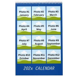 Eenvoudige moderne fotocollage minimalistisch op m kalender
