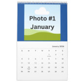 Eenvoudige moderne fotocollage minimalistisch op m kalender (Jan 2026)