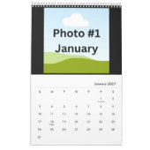 Eenvoudige moderne fotocollage minimalistisch op m kalender (Jan 2027)