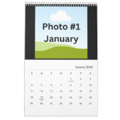 Eenvoudige moderne fotocollage minimalistisch op m kalender (Jan 2026)