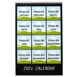 Eenvoudige moderne fotocollage minimalistisch op m kalender