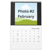 Eenvoudige moderne fotocollage minimalistisch op m kalender (Feb 2026)