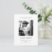Eenvoudige moderne fotodesign Save the Date-ansich Uitnodiging Briefkaart (Staand voorkant)