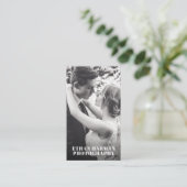 Eenvoudige moderne fotofotografie visitekaartje (Staand voorkant)