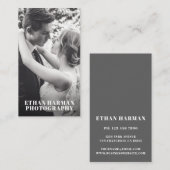Eenvoudige moderne fotofotografie visitekaartje (Voorkant / Achterkant)