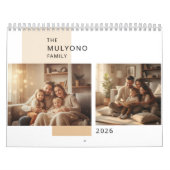 Eenvoudige moderne fotokalender  kalender (Hoes)