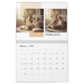 Eenvoudige moderne fotokalender  kalender (Feb 2027)