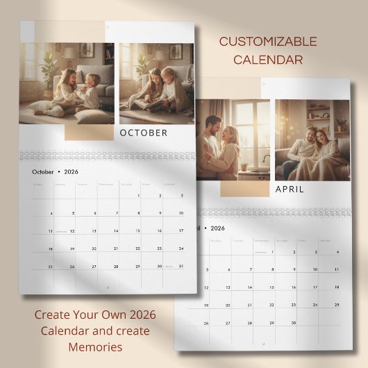 Eenvoudige moderne fotokalender  kalender