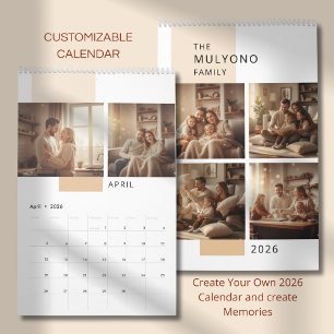 Eenvoudige Moderne Fotokalender Kalender