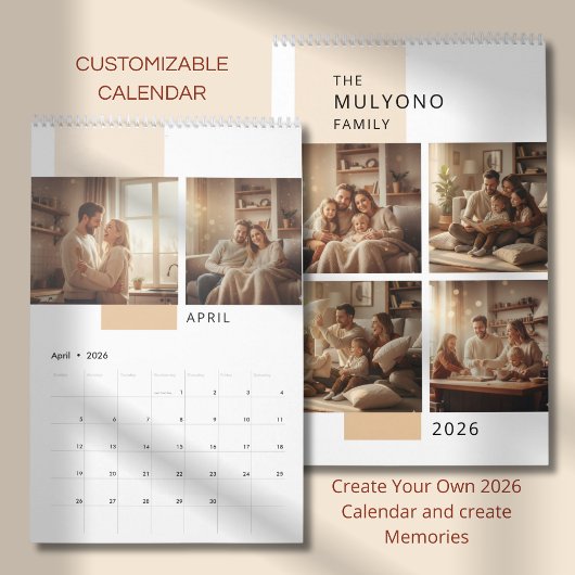 Eenvoudige Moderne Fotokalender  Kalender