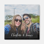 Eenvoudige moderne fotonaam in script magneet (Voorkant)