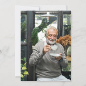 Eenvoudige, moderne fotoretirement kaart (Achterkant)