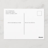 Eenvoudige, moderne fotoserie minimalistisch aange briefkaart (Achterkant)