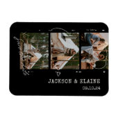 Eenvoudige Moderne Fotostrip Save the Date Magneet (Horizontaal)