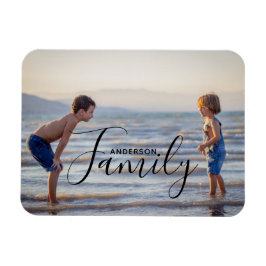 Eenvoudige moderne fototemplate met aangepaste fam magneet
