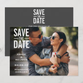 Eenvoudige Moderne Fototrouw  Save The Date (Voorkant / Achterkant)