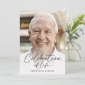 Eenvoudige moderne fotoviering van het levensmonum kaart (Staand voorkant)