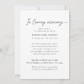 Eenvoudige moderne fotoviering van het levensmonum kaart (Achterkant)