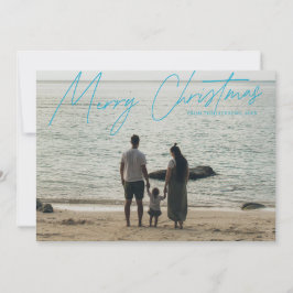 Eenvoudige moderne full-bloed vrolijke kerst feestdagenkaart