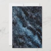 Eenvoudige moderne galaxy Space Stars Wedding Invi Kaart (Achterkant)