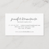 Eenvoudige moderne, geavanceerde Zeemeermin Visitekaartje (Achterkant)