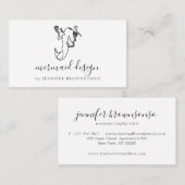 Eenvoudige moderne, geavanceerde Zeemeermin Visitekaartje (Voorkant / Achterkant)